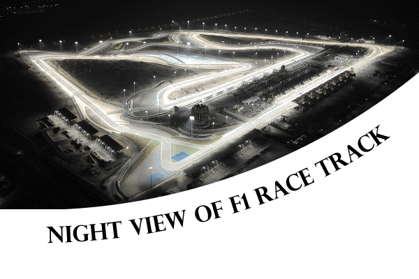 Night view of f1 race bahrain